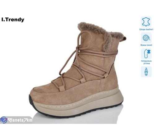 Черевики жіночі на зиму (6 пар р.36-41) хакі  "Trendy" Черевики жіночі на зиму (6 пар р.36-41) хакі  "Trendy"