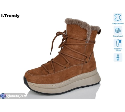 Черевики жіночі на зиму (6 пар р.36-41) коричневий  "Trendy" Черевики жіночі на зиму (6 пар р.36-41) коричневий  "Trendy"