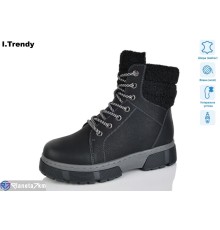 Черевики жіночі на зиму (6 пар р.36-41) чорний  "Trendy"