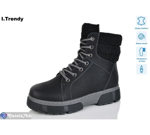 Черевики жіночі на зиму (6 пар р.36-41) чорний  "Trendy" Черевики жіночі на зиму (6 пар р.36-41) чорний  "Trendy"