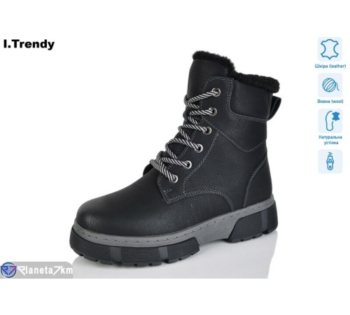Черевики жіночі на зиму (6 пар р.36-41) чорний  "Trendy" Черевики жіночі на зиму (6 пар р.36-41) чорний  "Trendy"