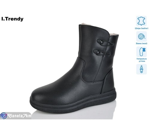 Черевики жіночі на зиму (6 пар р.36-41) чорний  "Trendy" Черевики жіночі на зиму (6 пар р.36-41) чорний  "Trendy"