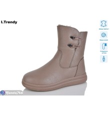 Черевики жіночі на зиму (6 пар р.36-41) коричневий  "Trendy"