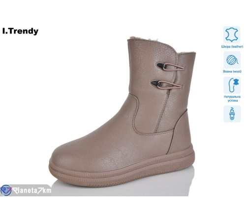 Черевики жіночі на зиму (6 пар р.36-41) коричневий  "Trendy" Черевики жіночі на зиму (6 пар р.36-41) коричневий  "Trendy"