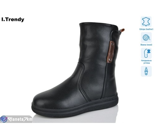 Черевики жіночі на зиму (6 пар р.36-41) чорний  "Trendy" Черевики жіночі на зиму (6 пар р.36-41) чорний  "Trendy"