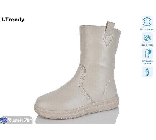 Черевики жіночі на зиму (6 пар р.36-41) бежевий  "Trendy" Черевики жіночі на зиму (6 пар р.36-41) бежевий  "Trendy"