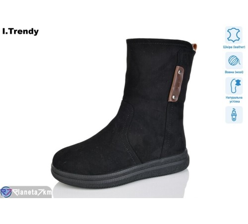 Черевики жіночі на зиму (6 пар р.36-41) чорний  "Trendy" Черевики жіночі на зиму (6 пар р.36-41) чорний  "Trendy"
