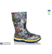 Дитяче гумове взуття на весну/осінь (11 пар р.25-35) сірий  "LOTTOS" Дитяче гумове взуття на весну/осінь (11 пар р.25-35) сірий  "LOTTOS"