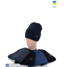 Шапка чоловіча на зиму (5 шт. р.сетка 56-60) мікс  "Angell"