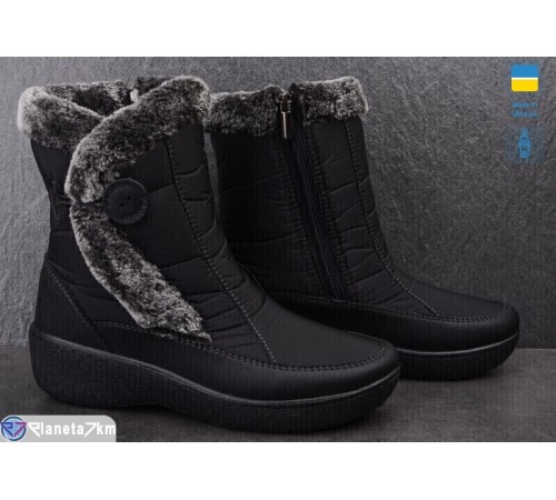 Дутики жіночі на зиму (8 пар р.37-42) чорний  "OLLA" Дутики жіночі на зиму (8 пар р.37-42) чорний  "OLLA"