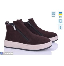 Черевики жіночі на зиму (6 пар р.36-41) коричневий  "ERIKA"