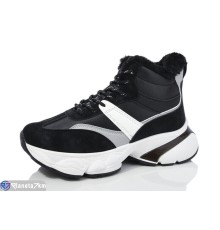Кросівки жіночі на зиму (8 пар р.36-41) чорний  "Normashoes"
