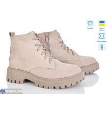 Черевики жіночі на зиму (6 пар р.36-40) бежевий  "Linda"