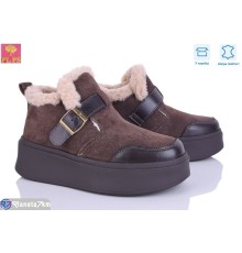Черевики жіночі на зиму (6 пар р.36-40) коричневий  "PLPS"