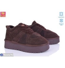 Кросівки жіночі на зиму (6 пар р.36-40) коричневий  "PLPS"