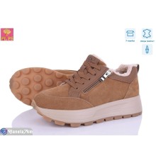 Кросівки жіночі на зиму (6 пар р.36-40) camel  "PLPS"