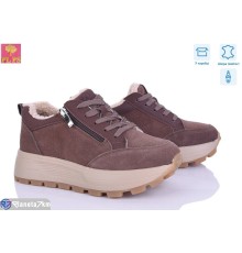 Кросівки жіночі на зиму (6 пар р.36-40) коричневий  "PLPS"
