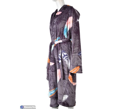 Халат жіночий на зиму (3 шт. р.сетка XL-3XL) фіолетовий  "Danko" Халат жіночий на зиму (3 шт. р.сетка XL-3XL) фіолетовий  "Danko"