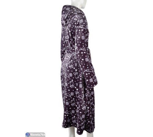 Халат жіночий на зиму (3 шт. р.сетка XL-3XL) фіолетовий  "Danko" Халат жіночий на зиму (3 шт. р.сетка XL-3XL) фіолетовий  "Danko"