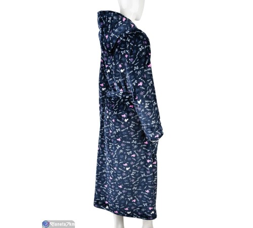 Халат жіночий на зиму (3 шт. р.сетка XL-3XL) синій  "Danko" Халат жіночий на зиму (3 шт. р.сетка XL-3XL) синій  "Danko"