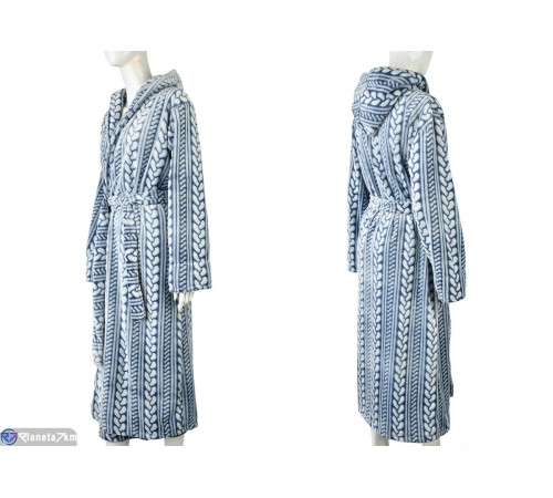 Халат жіночий на зиму (3 шт. р.сетка XL-3XL) синій  "Danko" Халат жіночий на зиму (3 шт. р.сетка XL-3XL) синій  "Danko"
