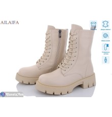 Черевики жіночі на зиму (6 пар р.36-40) бежевий  "Latifa"