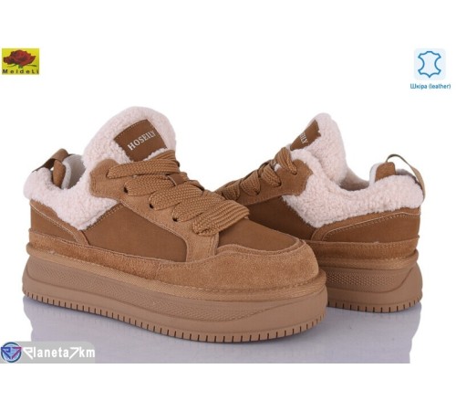 Кросівки жіночі на зиму (6 пар р.36-40) camel  "Mei De Li" Кросівки жіночі на зиму (6 пар р.36-40) camel  "Mei De Li"