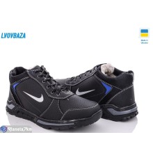 Черевики чоловічі на зиму (8 пар р.40-45) чорний  "LEOBAZA"