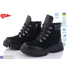 Черевики жіночі на зиму (6 пар р.36-40) чорний  "ARTO"