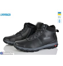 Черевики чоловічі на зиму (8 пар р.40-45) чорний  "LEOBAZA"