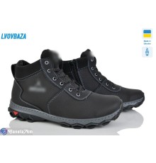 Черевики чоловічі на зиму (8 пар р.40-45) чорний  "LEOBAZA"