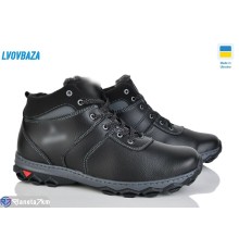 Черевики чоловічі на зиму (8 пар р.40-45) чорний  "LEOBAZA"