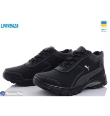 Черевики чоловічі на зиму (8 пар р.40-45) чорний  "LEOBAZA"