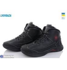 Черевики чоловічі на зиму (8 пар р.40-45) чорний  "LEOBAZA"