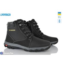 Черевики чоловічі на зиму (8 пар р.40-45) чорний  "LEOBAZA"