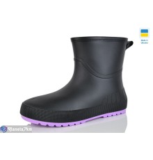 Жіноче гумове взуття на весну/осінь (5 пар р.37-41) чорний  "INPIRE"