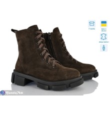Черевики жіночі на зиму (6 пар р.36-41) коричневий  "FOX"