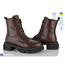 Черевики жіночі на зиму (6 пар р.36-41) коричневий  "FOX"