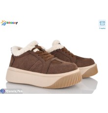 Кросівки жіночі на зиму (8 пар р.36-41) коричневий  "Bessky-Kellaifeng"