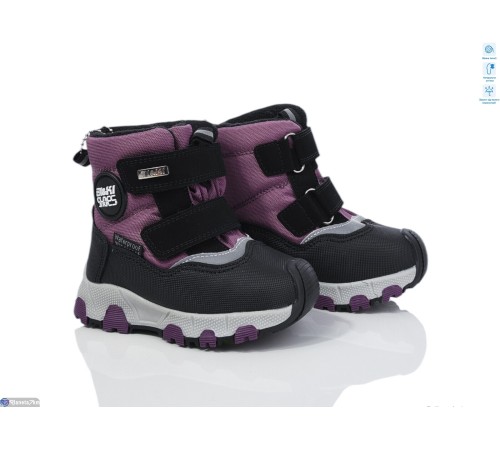 Дутики дитячі на зиму (8 пар р.23-28) фіолетовий  "Normashoes" Дутики дитячі на зиму (8 пар р.23-28) фіолетовий  "Normashoes"