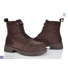 Черевики жіночі на зиму (8 пар р.36-41) коричневий  "LOREDANA"