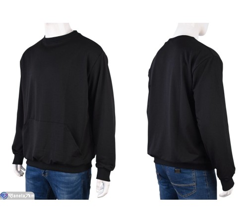Кофта чоловіча на весну/осінь (3 шт. р.сетка 3XL-5XL) чорний  "VERONIKA" Кофта чоловіча на весну/осінь (3 шт. р.сетка 3XL-5XL) чорний  "VERONIKA"
