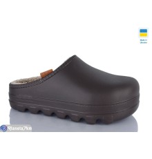 Жіночі сабо на зиму (6 пар р.37-41) коричневий  "INPIRE"