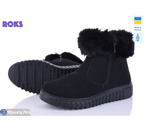 Черевики жіночі на зиму (6 пар р.38-42) чорний  "Roks" Черевики жіночі на зиму (6 пар р.38-42) чорний  "Roks"