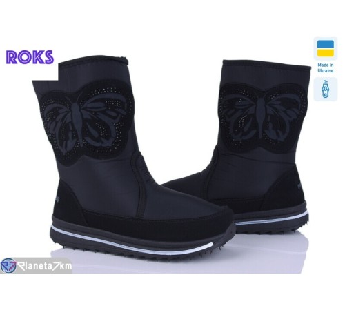 Дутики жіночі на зиму (6 пар р.38-42) чорний  "Roks" Дутики жіночі на зиму (6 пар р.38-42) чорний  "Roks"