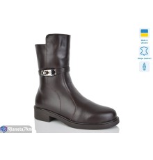 Черевики жіночі на зиму (6 пар р.37-41) коричневий  "LIKA"