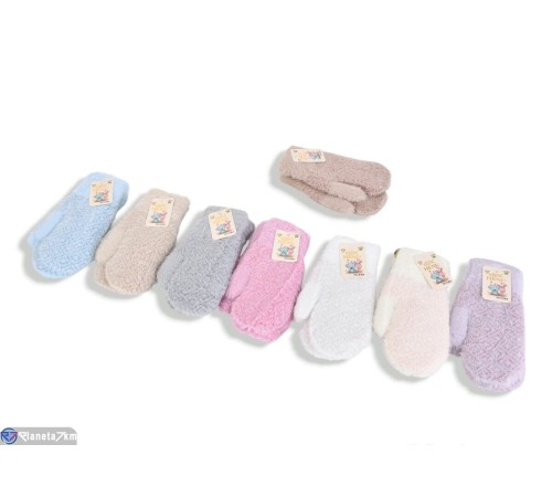 Рукавиці дитячі на зиму (12 шт. р.сетка 5-8) мікс  "KaPira"