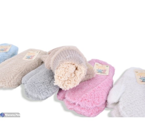 Рукавиці дитячі на зиму (12 шт. р.сетка 5-8) мікс  "KaPira"