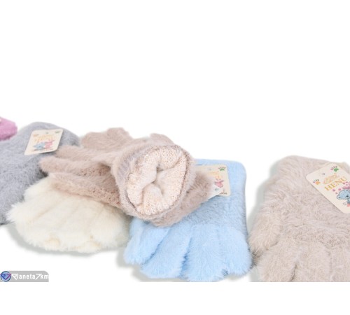 Рукавички дитячі на зиму (12 шт. р.сетка 5-8) мікс  "KaPira"