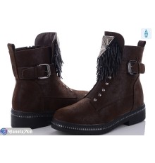 Черевики жіночі на зиму (8 пар р.36-41) коричневий  "LAIFA"